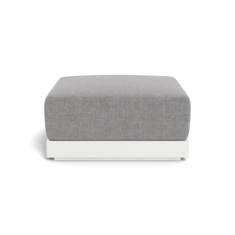 ANTIGUA OTTOMAN | Aluminum White, Altona Dove,