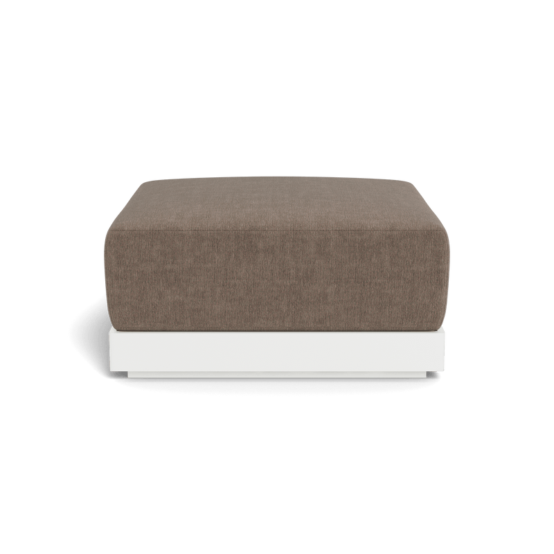 ANTIGUA OTTOMAN | Aluminum White, Altona Mink,