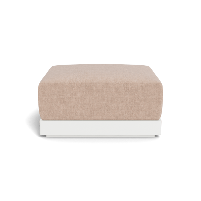 ANTIGUA OTTOMAN | Aluminum White, Altona Sand,