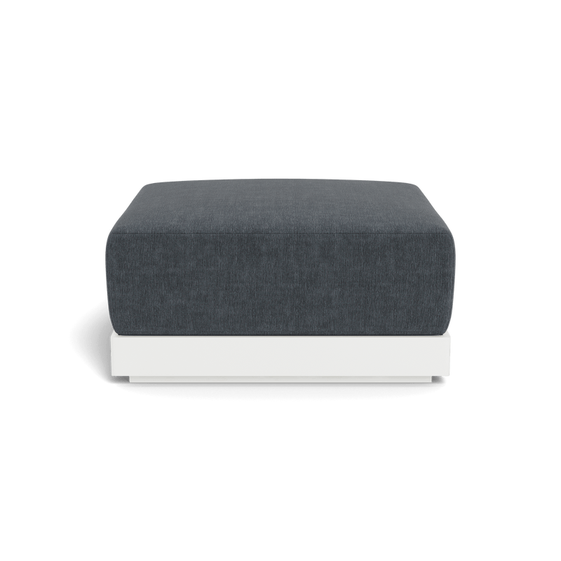 ANTIGUA OTTOMAN | Aluminum White, Altona Slate,
