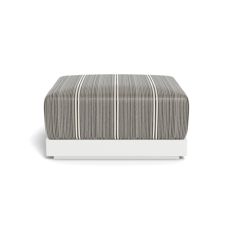 ANTIGUA OTTOMAN | Aluminum White, Bateau Classic,