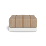 ANTIGUA OTTOMAN | Aluminum White, Bateau Teak,