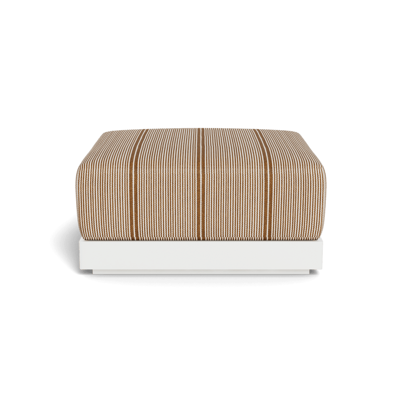 ANTIGUA OTTOMAN | Aluminum White, Bateau Teak,