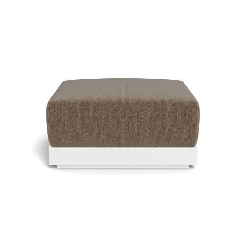 ANTIGUA OTTOMAN | Aluminum White, Marley Mink,