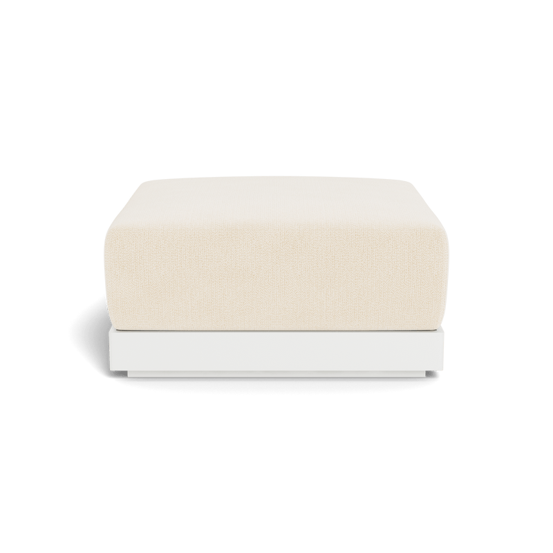 ANTIGUA OTTOMAN | Aluminum White, Marley Parchment,