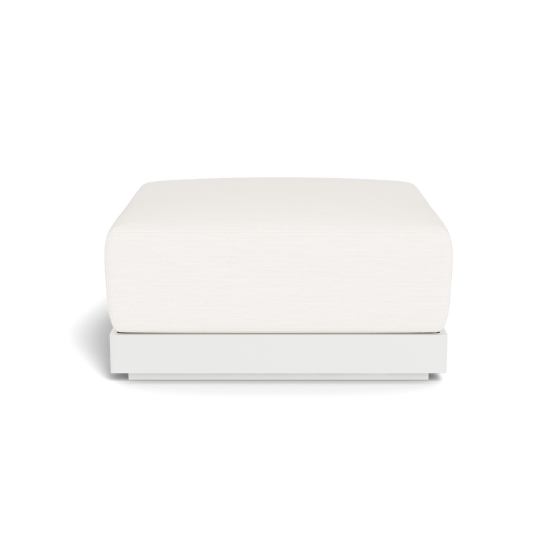 ANTIGUA OTTOMAN | Aluminum White, Panama Blanco,