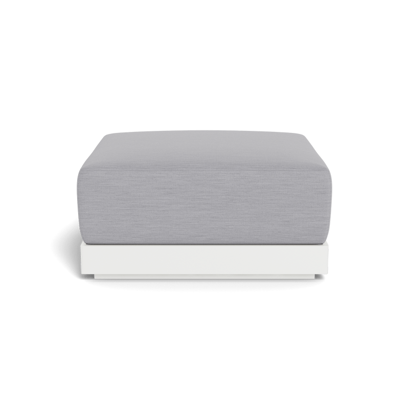 ANTIGUA OTTOMAN | Aluminum White, Panama Cloud,
