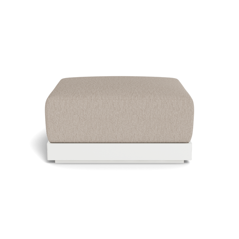 ANTIGUA OTTOMAN | Aluminum White, Pebble Sand,
