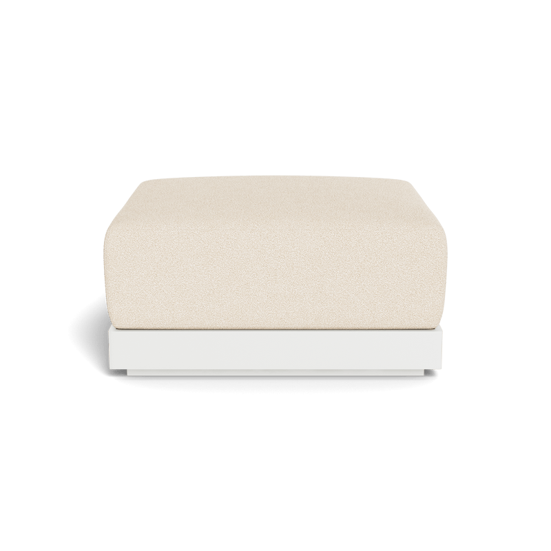 ANTIGUA OTTOMAN | Aluminum White, Riviera Sand,