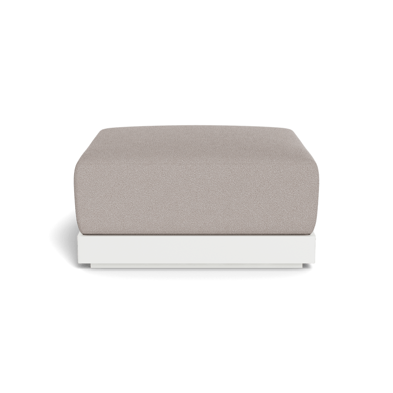 ANTIGUA OTTOMAN | Aluminum White, Riviera Stone,