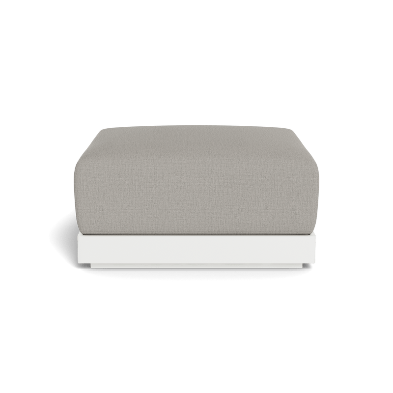 ANTIGUA OTTOMAN | Aluminum White, Stirling Fog,