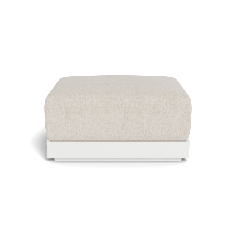 ANTIGUA OTTOMAN | Aluminum White, Stirling Sanddollar,