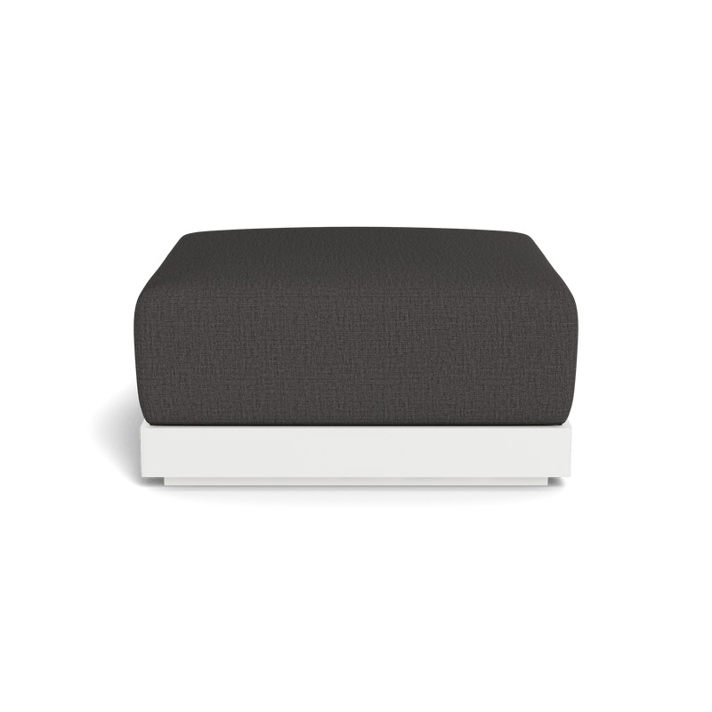 ANTIGUA OTTOMAN | Aluminum White, Stirling Shadow,