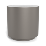 Antigua Round Side Table | Aluminum Taupe, Laminam Grigio,