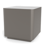 Antigua Square Side Table | Aluminum Taupe, Laminam Grigio,