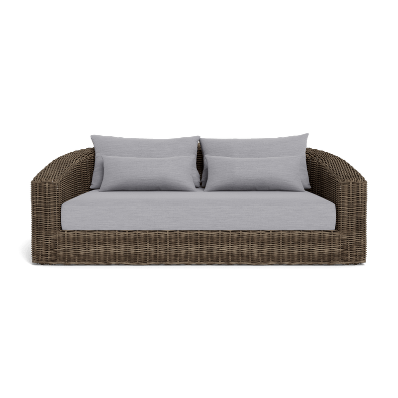 Barcelona 2 Seat Sofa | Wicker Taupe, Panama Cloud,