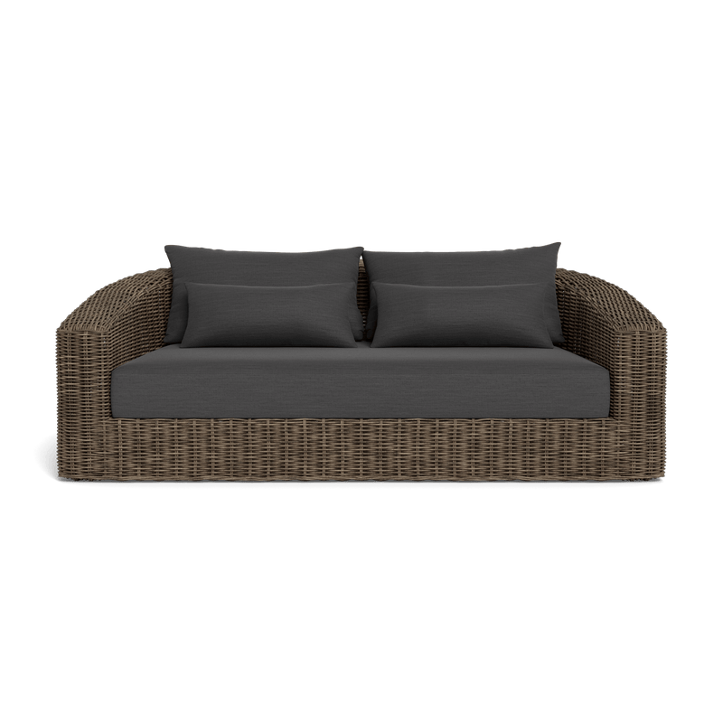 Barcelona 2 Seat Sofa | Wicker Taupe, Panama Grafito,