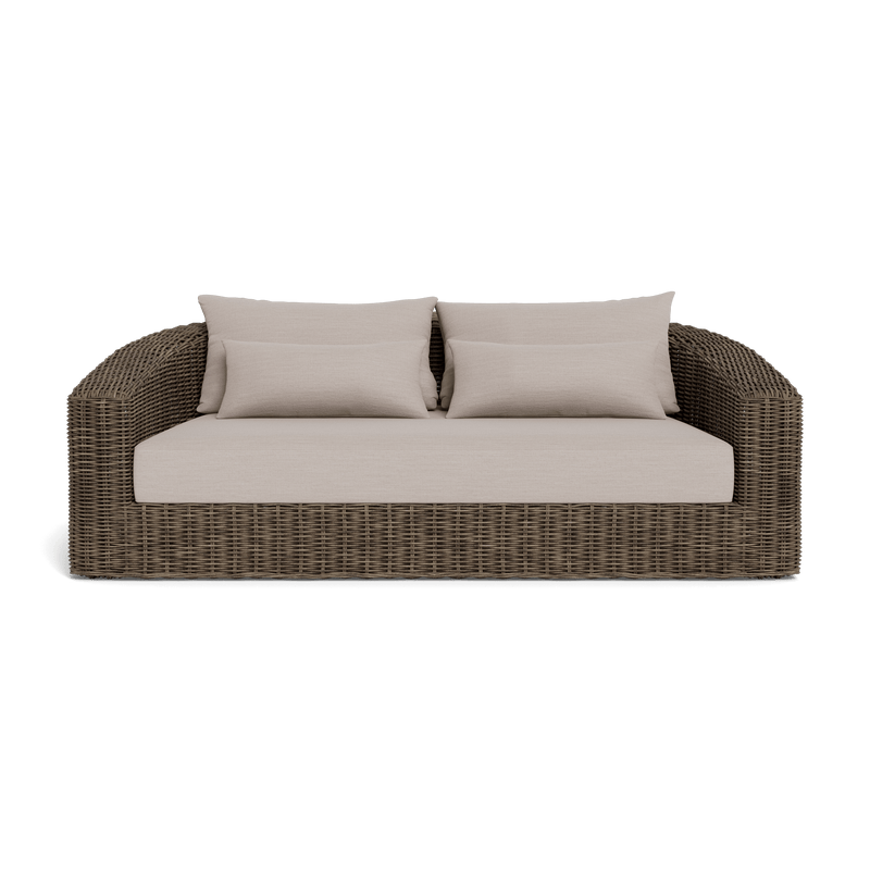 Barcelona 2 Seat Sofa | Wicker Taupe, Panama Marble,