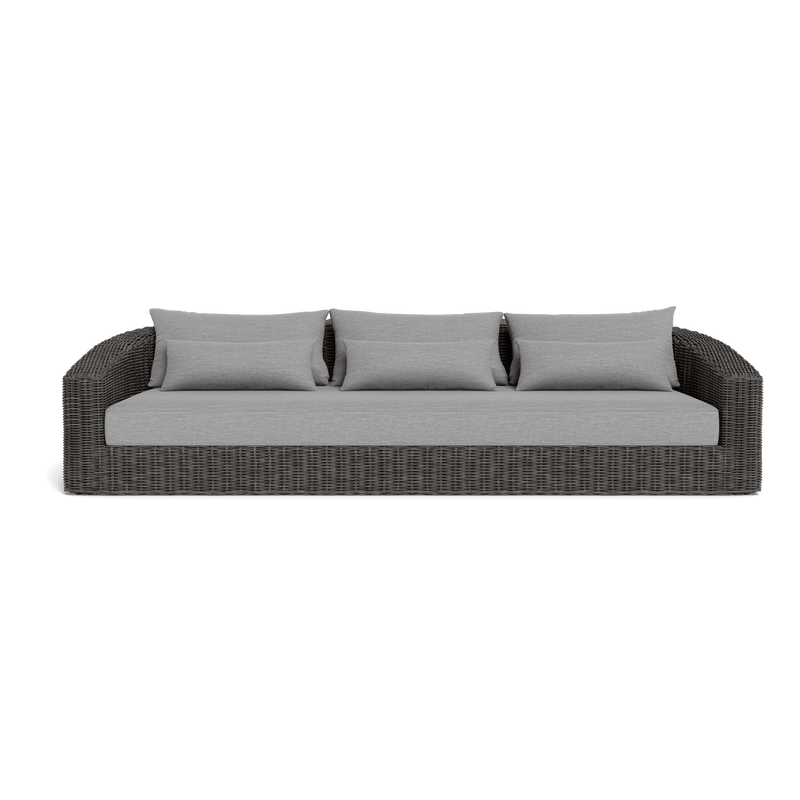 Barcelona 3 Seat Sofa | Wicker Grey, Lisos Piedra,