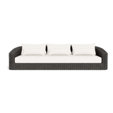 Barcelona 3 Seat Sofa | Wicker Grey, Panama Blanco,