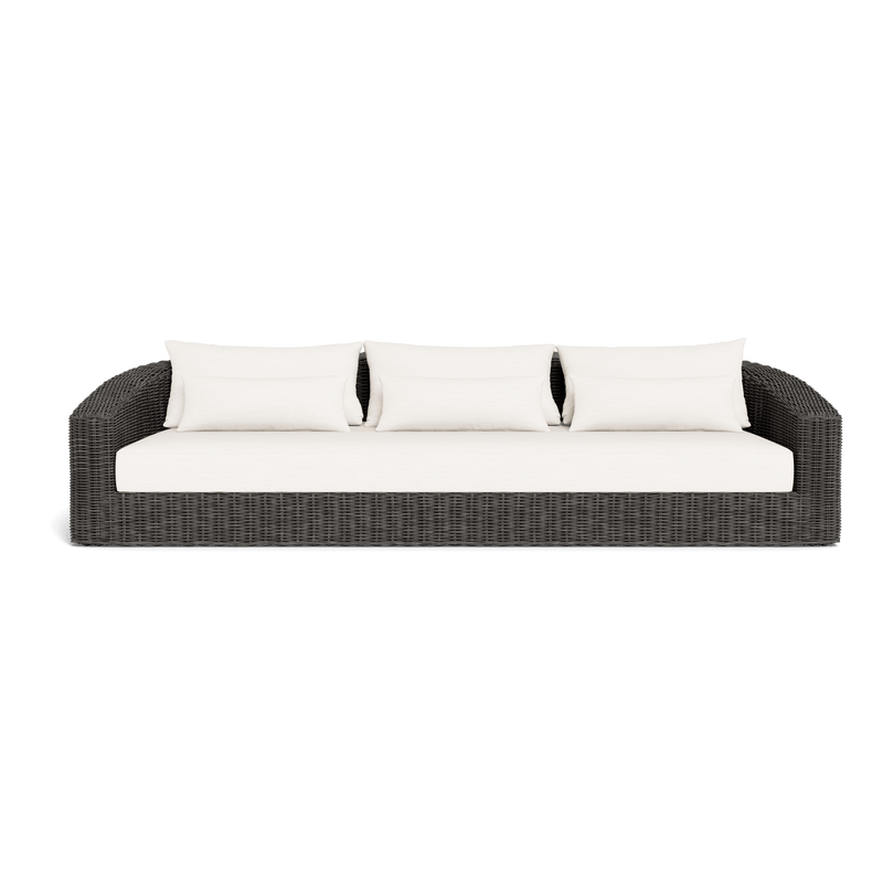 Barcelona 3 Seat Sofa | Wicker Grey, Panama Blanco,