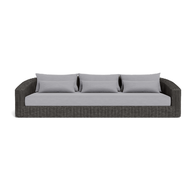 Barcelona 3 Seat Sofa | Wicker Grey, Panama Cloud,