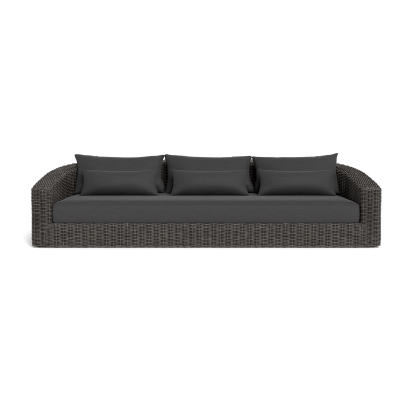 Barcelona 3 Seat Sofa | Wicker Grey, Panama Grafito,