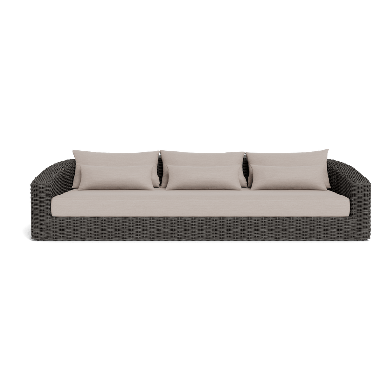 Barcelona 3 Seat Sofa | Wicker Grey, Panama Marble,