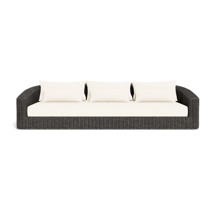 Barcelona 3 Seat Sofa | Wicker Grey, Riviera Ivory,