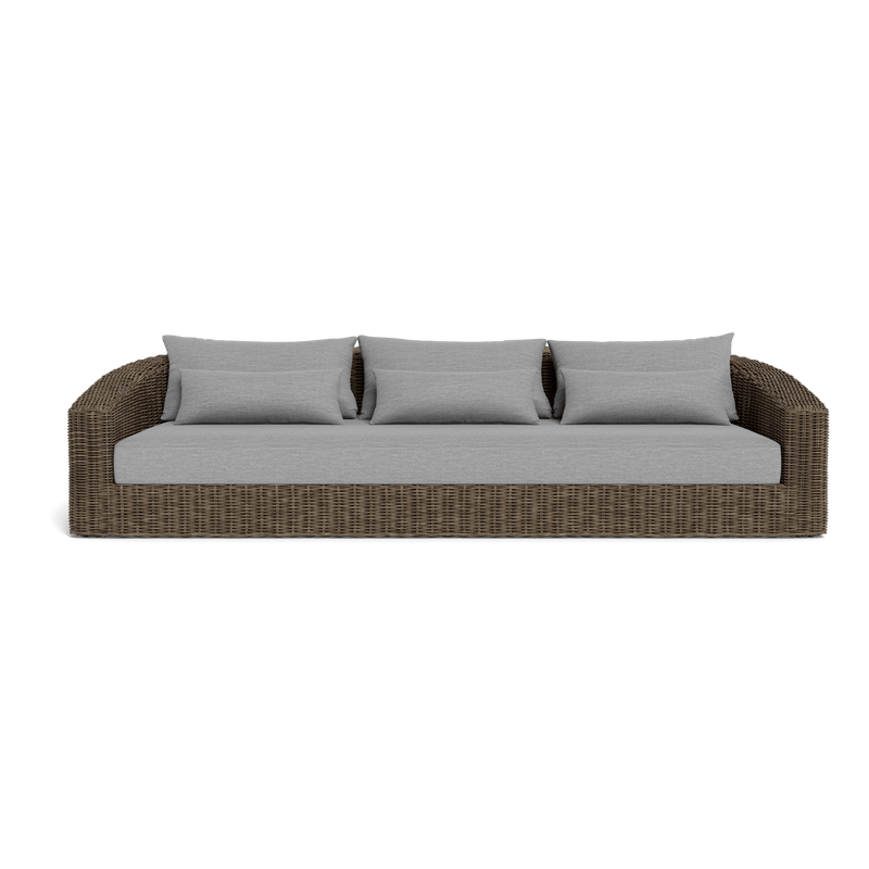 Barcelona 3 Seat Sofa | Wicker Taupe, Lisos Piedra,