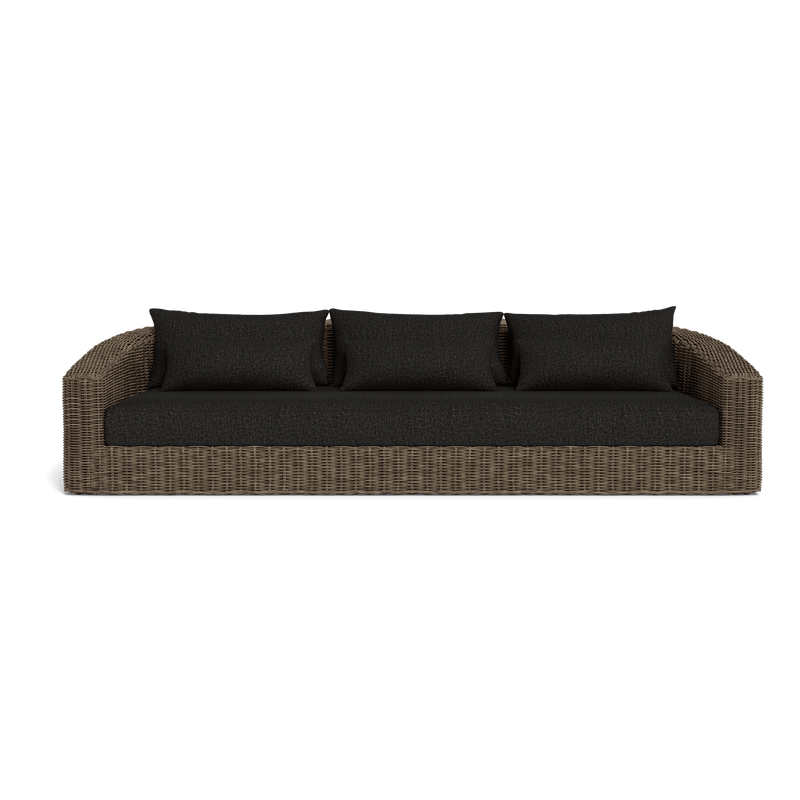 Barcelona 3 Seat Sofa | Wicker Taupe, Copacabana Midnight,
