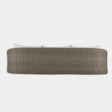 Barcelona 3 Seat Sofa | Wicker Taupe, Panama Blanco,