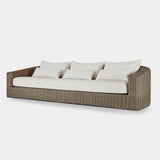 Barcelona 3 Seat Sofa | Wicker Taupe, Panama Blanco,