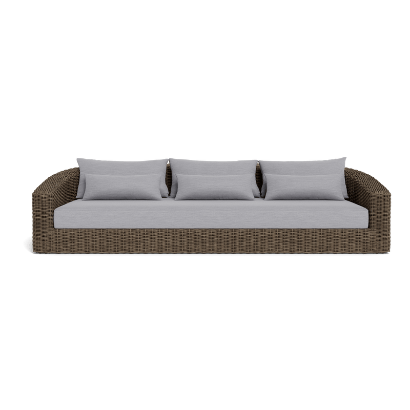 Barcelona 3 Seat Sofa | Wicker Taupe, Panama Cloud,