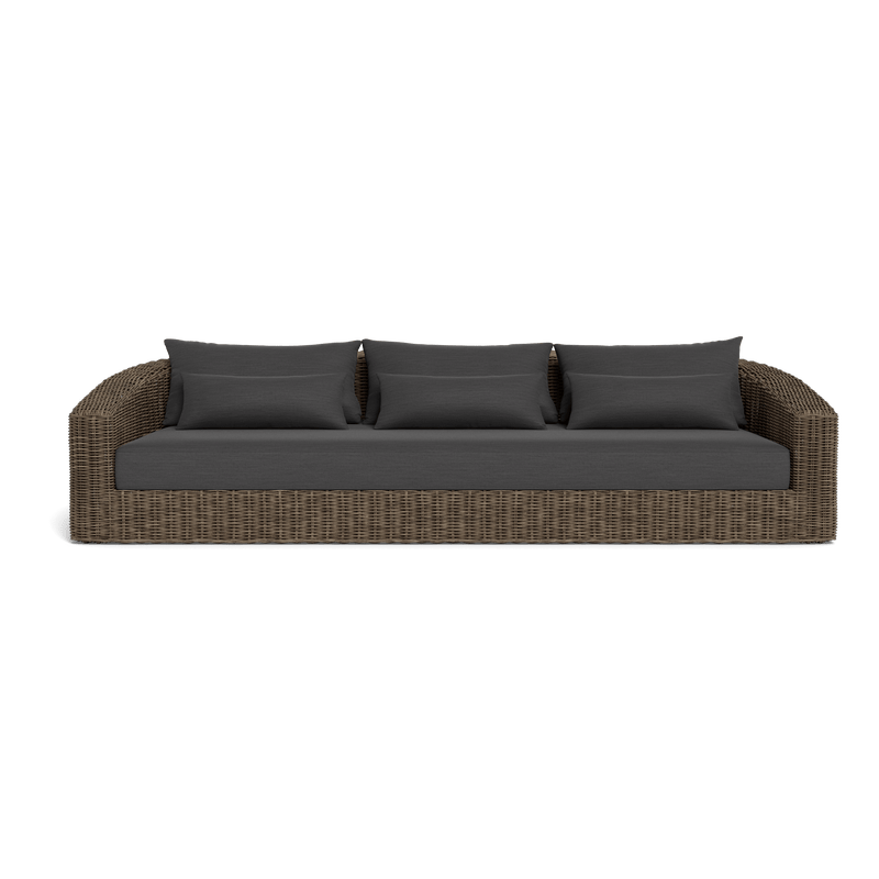 Barcelona 3 Seat Sofa | Wicker Taupe, Panama Grafito,