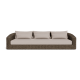 Barcelona 3 Seat Sofa | Wicker Taupe, Panama Marble,