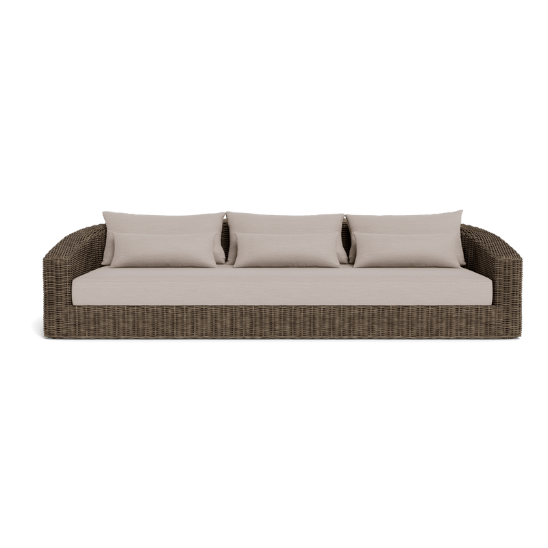 Barcelona 3 Seat Sofa | Wicker Taupe, Panama Marble,