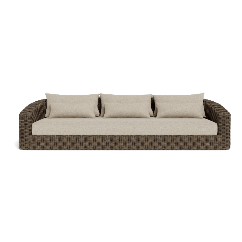 Barcelona 3 Seat Sofa | Wicker Taupe, Siesta Taupe,