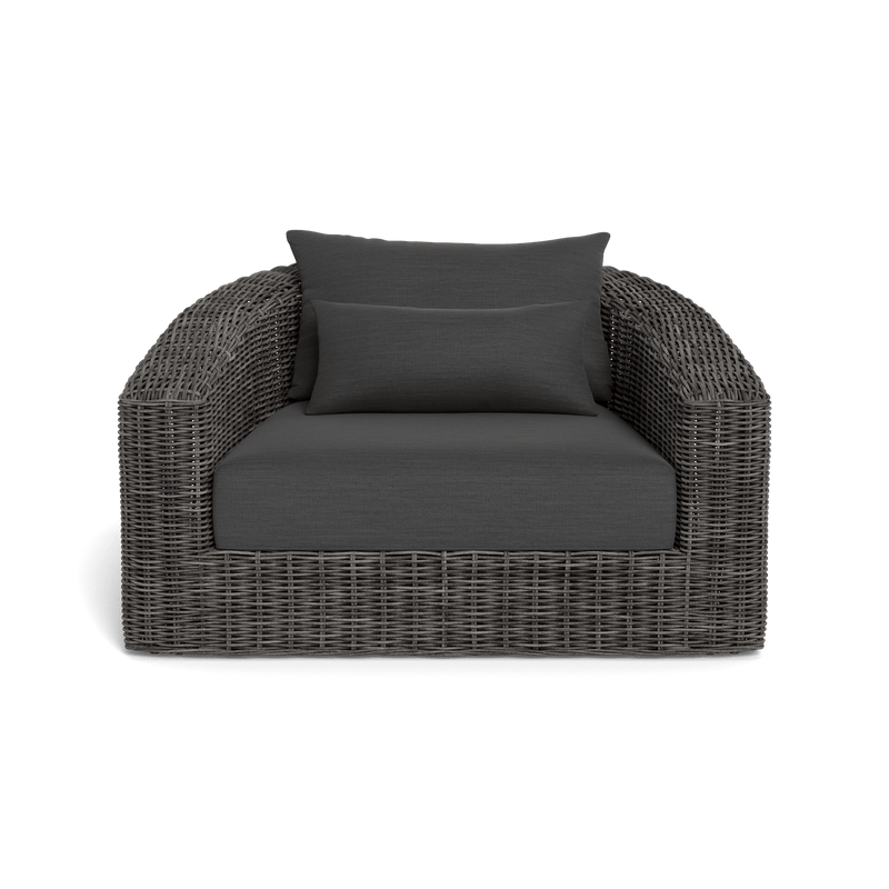Barcelona Lounge Chair | Wicker Grey, Panama Grafito,