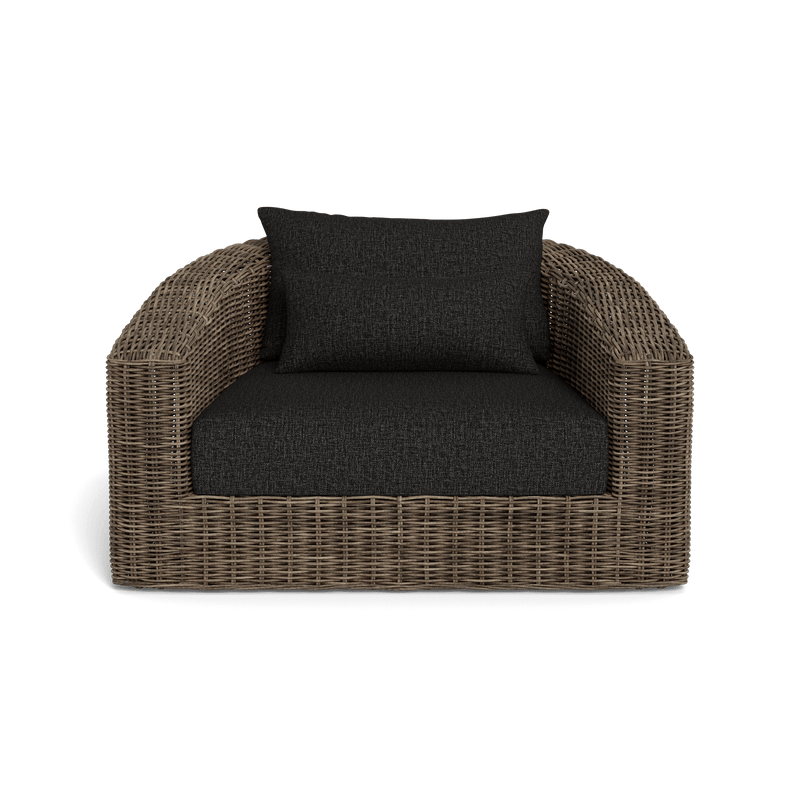Barcelona Lounge Chair | Wicker Taupe, Copacabana Midnight,