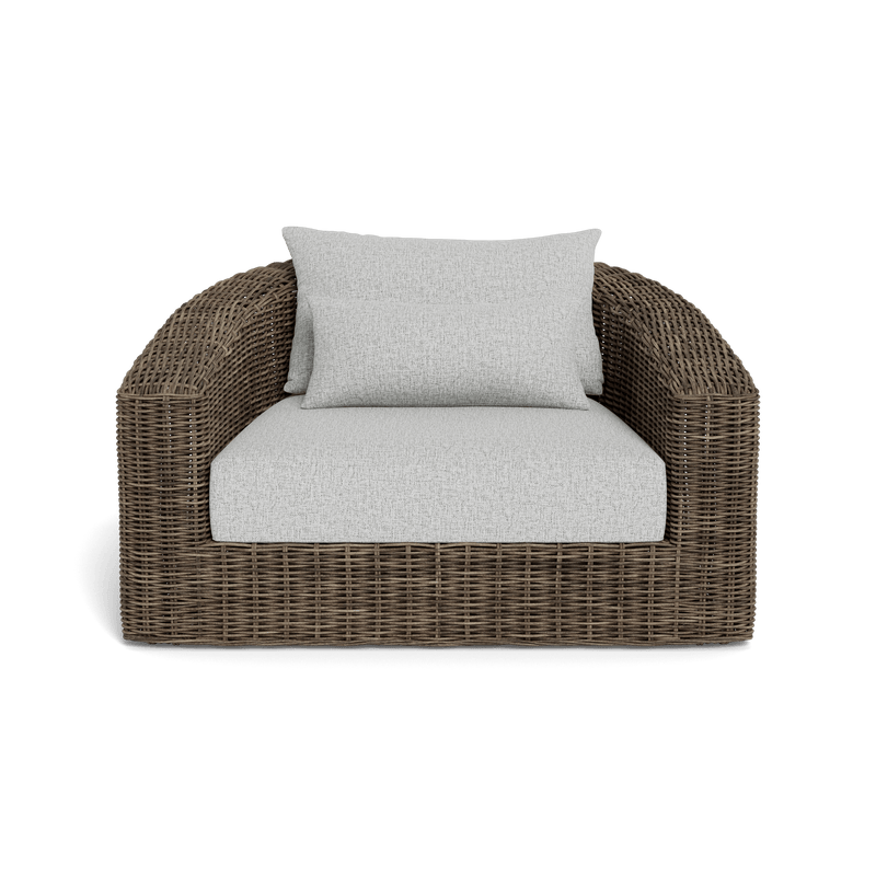 Barcelona Lounge Chair | Wicker Taupe, Copacabana Sand,
