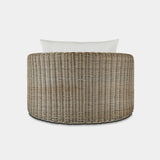 Barcelona Lounge Chair | Wicker Taupe, Panama Blanco,