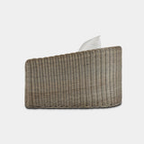 Barcelona Lounge Chair | Wicker Taupe, Panama Blanco,