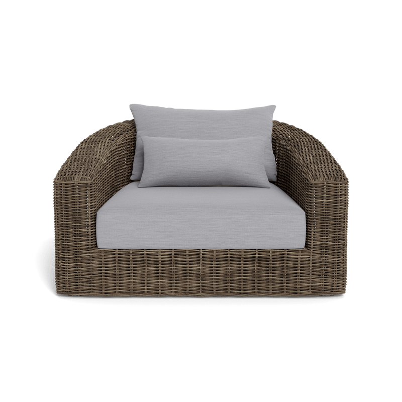 Barcelona Lounge Chair | Wicker Taupe, Panama Cloud,