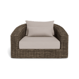 Barcelona Lounge Chair | Wicker Taupe, Panama Marble,