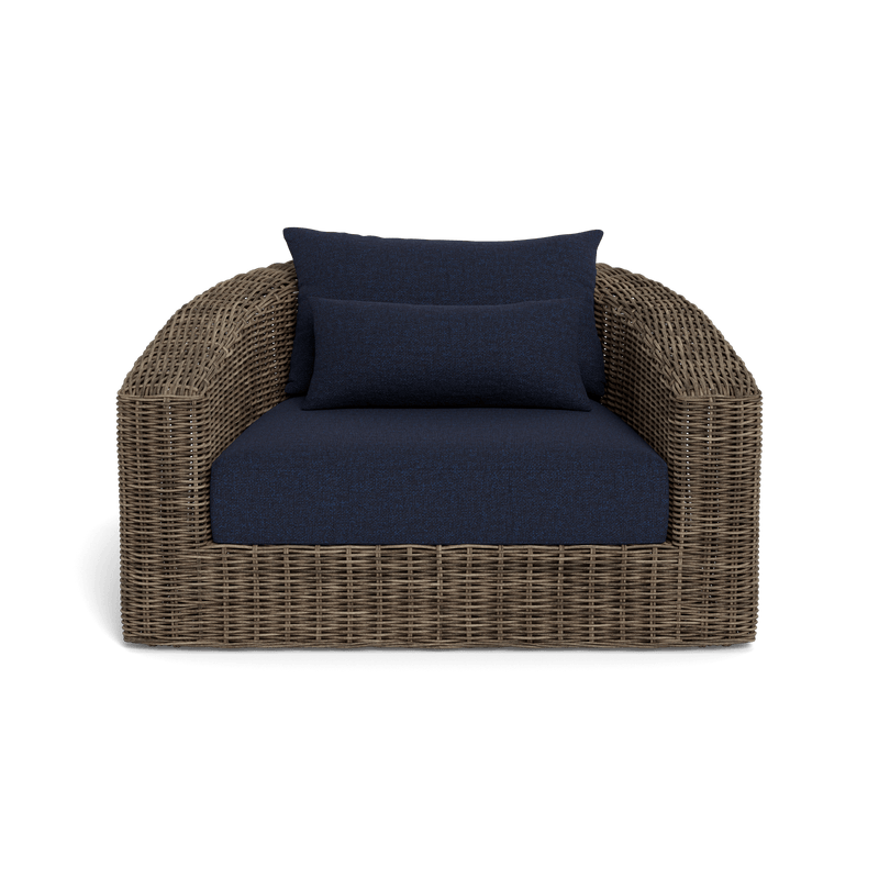 Barcelona Lounge Chair | Wicker Taupe, Siesta Indigo,