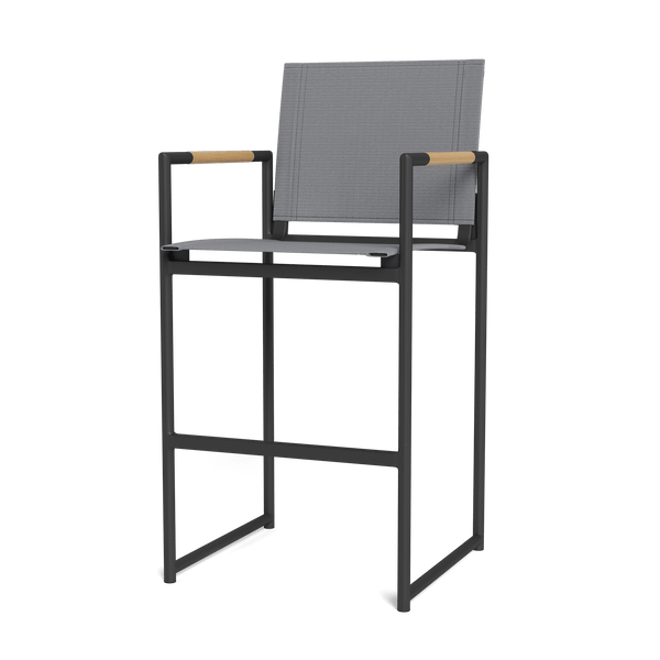 Breeze Counter Stool | Aluminum Asteroid, Batyline Silver,