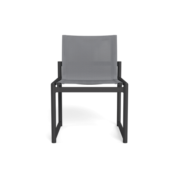 Breeze XL Aluminum Armless Dining Chair | Aluminum Asteroid, Batyline Silver,