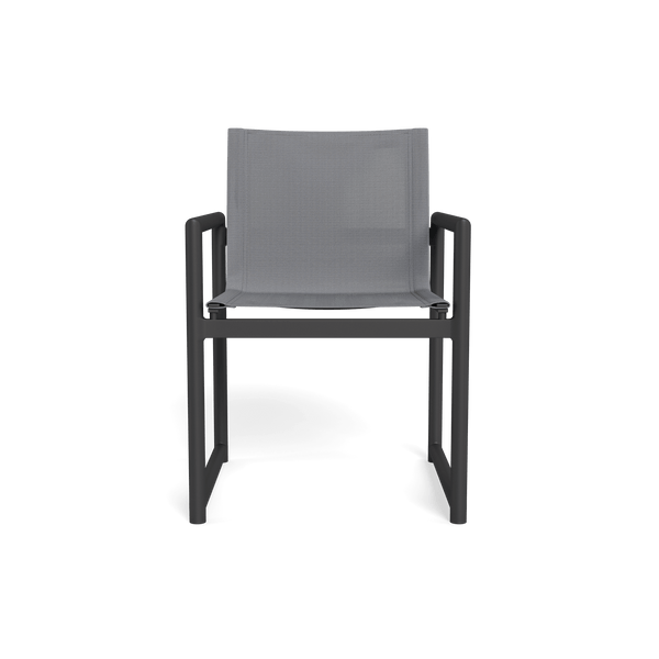 Breeze XL Aluminum Dining Chair | Aluminum Asteroid, Batyline Silver,