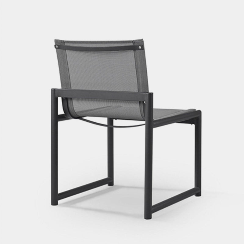 Breeze Xl Armless Dining Chair | Aluminum Asteroid, Batyline Silver,
